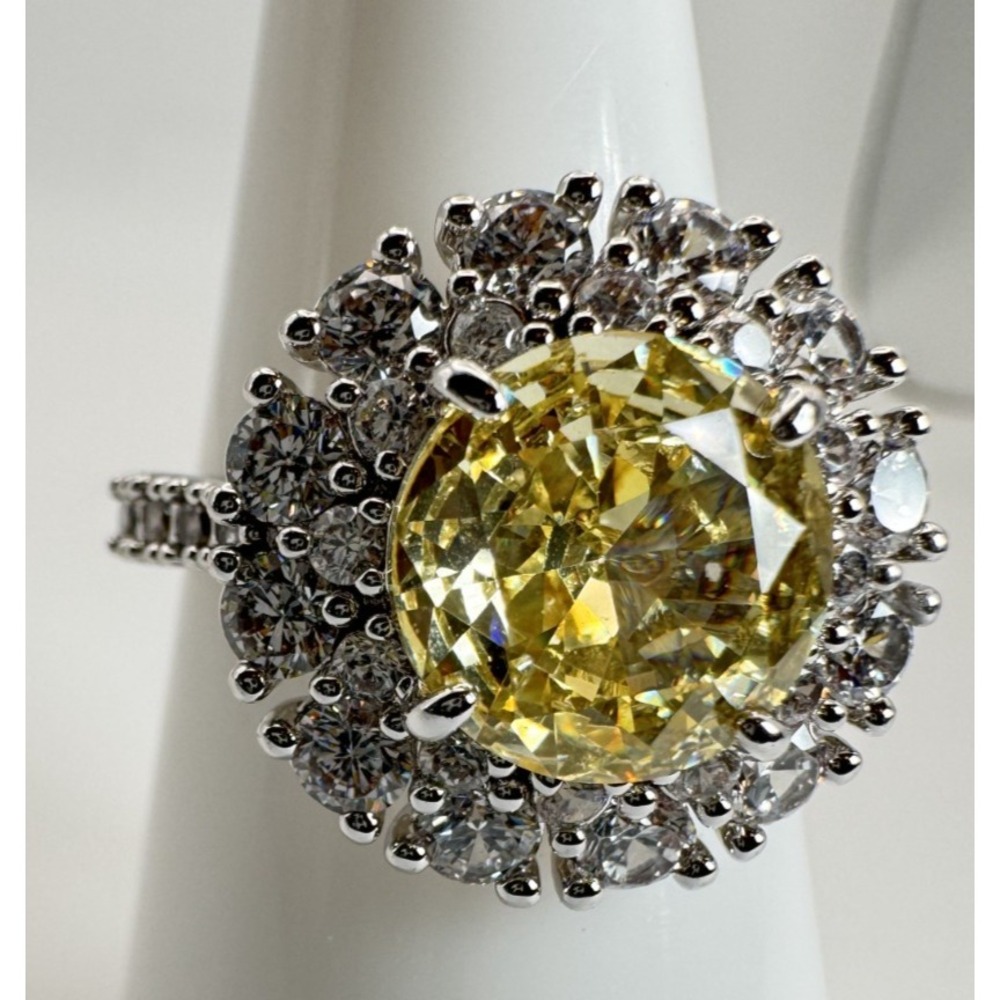 Size 9 Bomb Party - RBP8637 "Somebody Like You" Lemon CZ On Rhodium